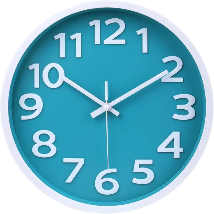 12-Inch Silent Wall Clock — Non-Ticking Indoor/Outdoor Analog