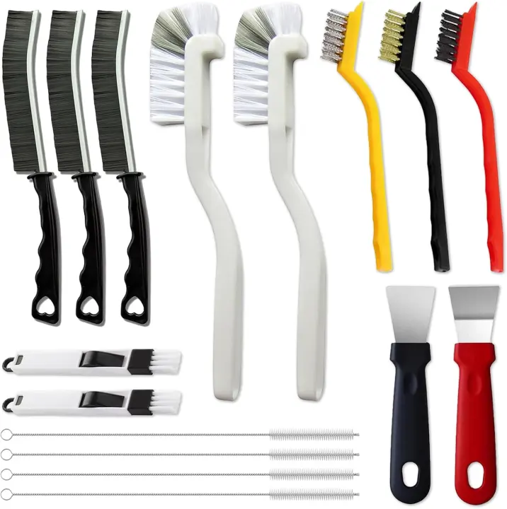16-Piece Crevice Cleaning Brush Set — Multi-Tool Scrub Kit