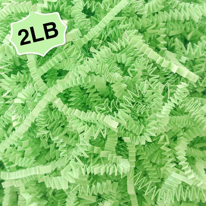 2 lb Light Blue Crinkle Cut Paper Shred Filler for Gifts & Baskets