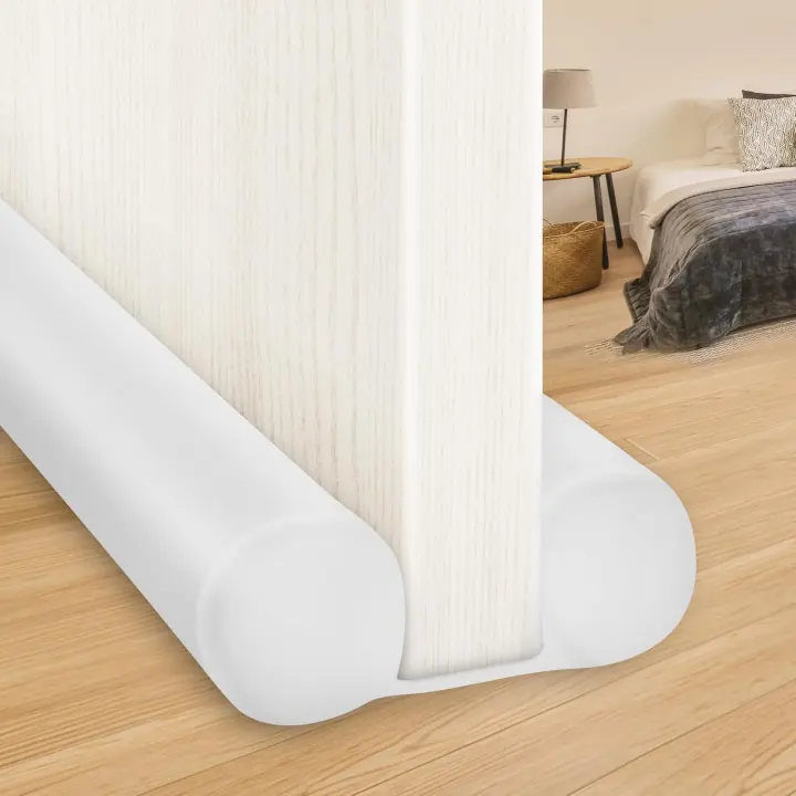 30" Foam Door Draft Stopper for Small Bedroom Doors — White