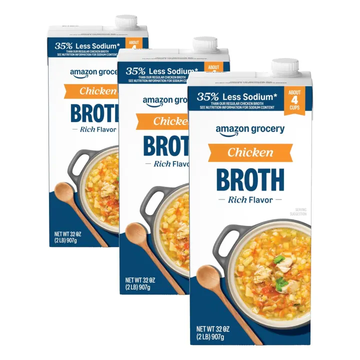 35% Reduced-Sodium Chicken Broth — 32 fl oz (3-Pack)
