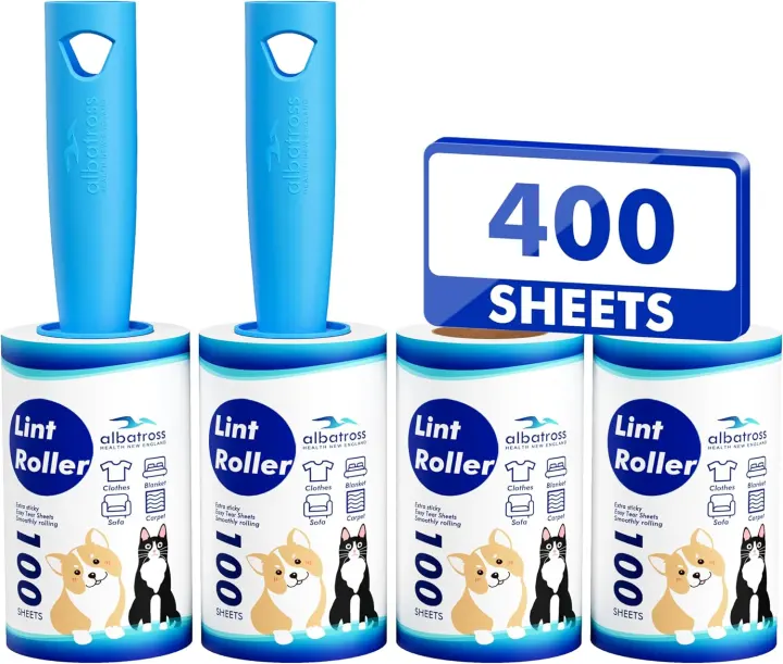 400-Sheet Extra-Sticky Lint Roller Kit — 2 Handles, 4 Refills