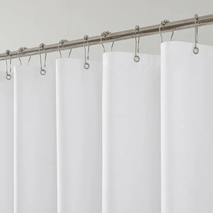 72x72 Water-Repellent Polyester Shower Curtain Liner (Fabric Liner)