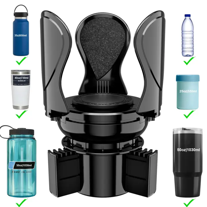 Adjustable Car Cup Holder Extender — Fits 12–64oz Tumblers