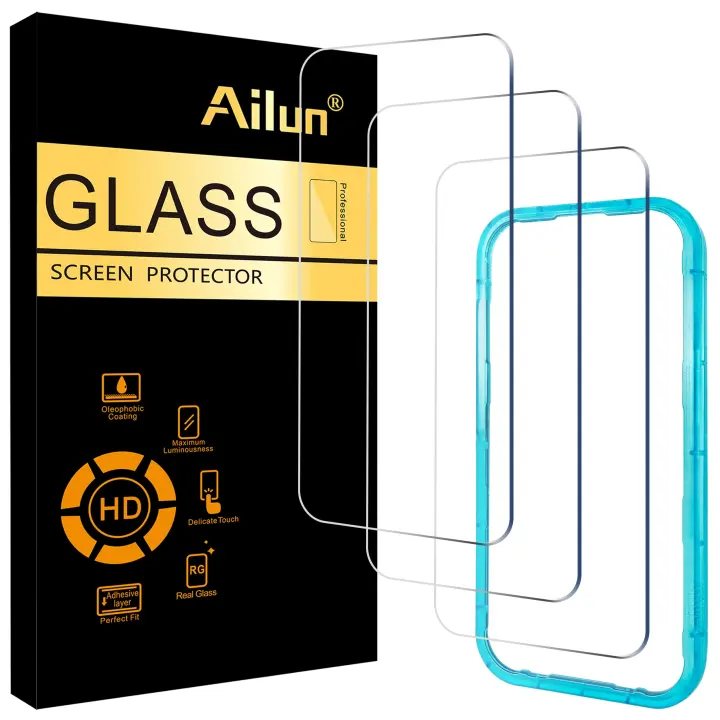 Ailun 3-Pack Tempered Glass Screen Protectors for iPhone 18 Pro/17 Pro