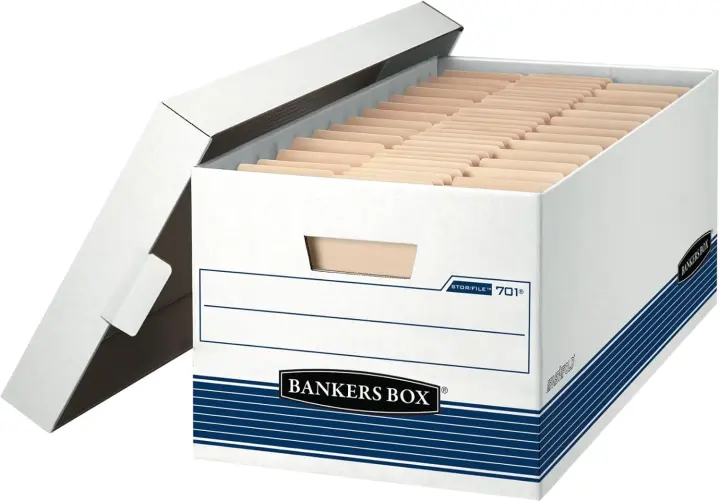 Bankers Box 12-Pack Medium-Duty FastFold Letter File Storage Boxes