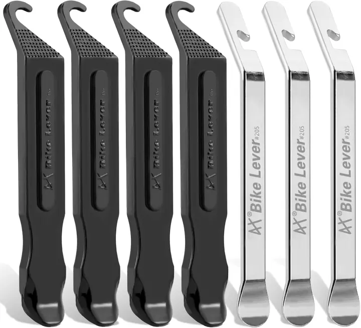Bike Tire Levers — Heavy-Duty Stainless Steel & PC Removal Set
