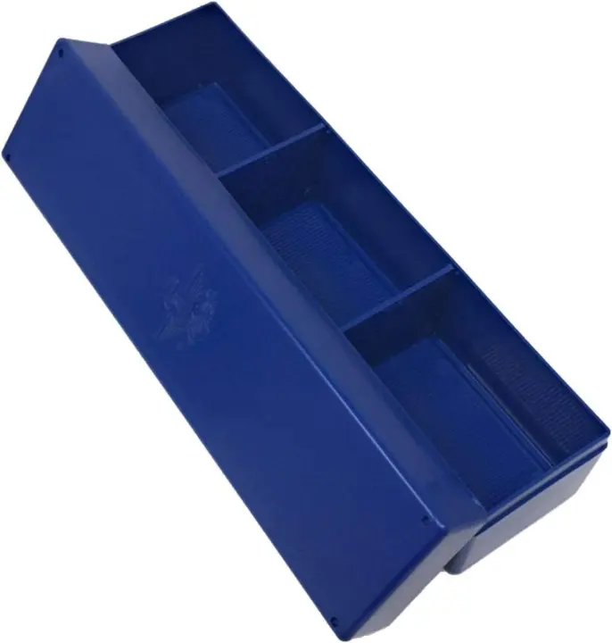 Blue Plastic 2x2 Coin Flip Storage Box