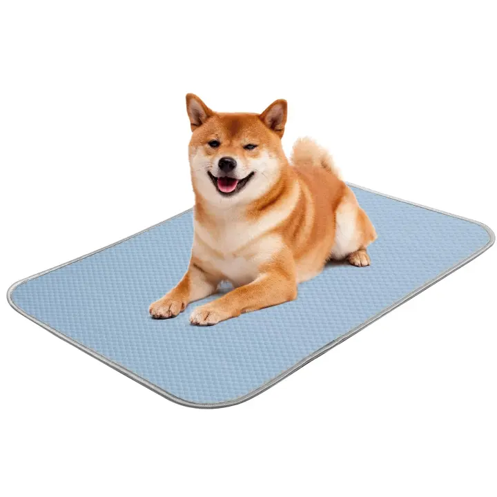 Buvlnee Self-Cooling Pet Mat — Washable Ice Silk Pad for Dogs & Cats, 24×18 in