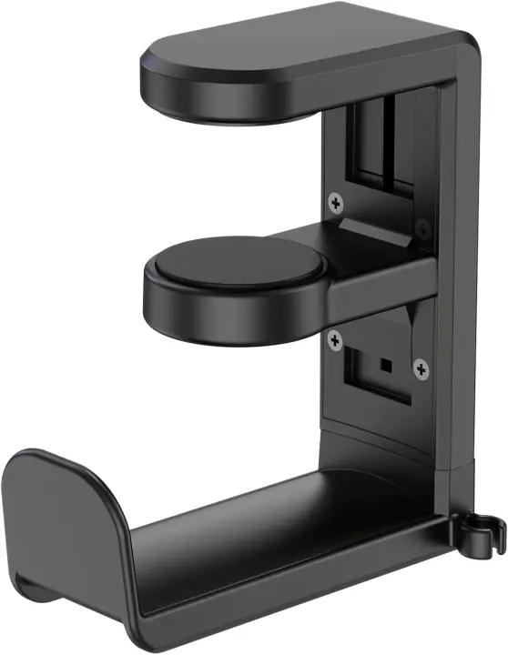 Clamp-On 360° Rotating Headphone Stand — Under-Desk Hanger
