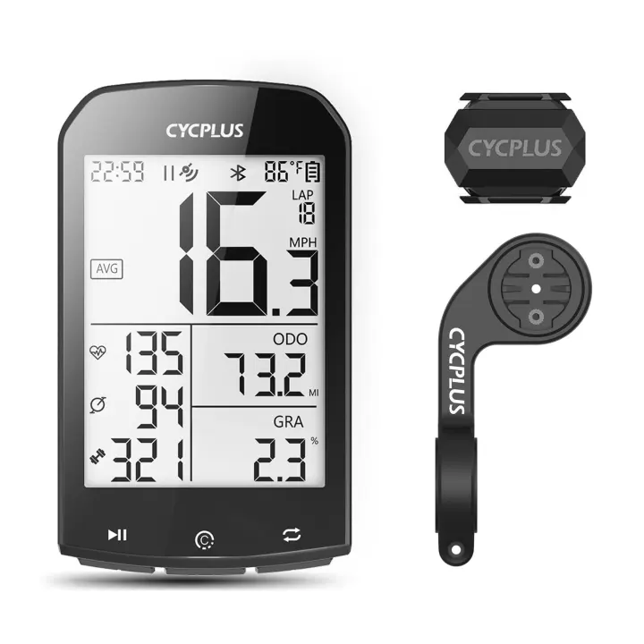 CYCPLUS Wireless GPS Bike Computer Kit — 2.9" LCD Head Unit + Sensors