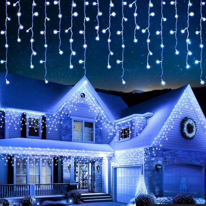 EcoNour Outdoor LED Icicle Lights — 24.6 ft, 240 LEDs, Cool White