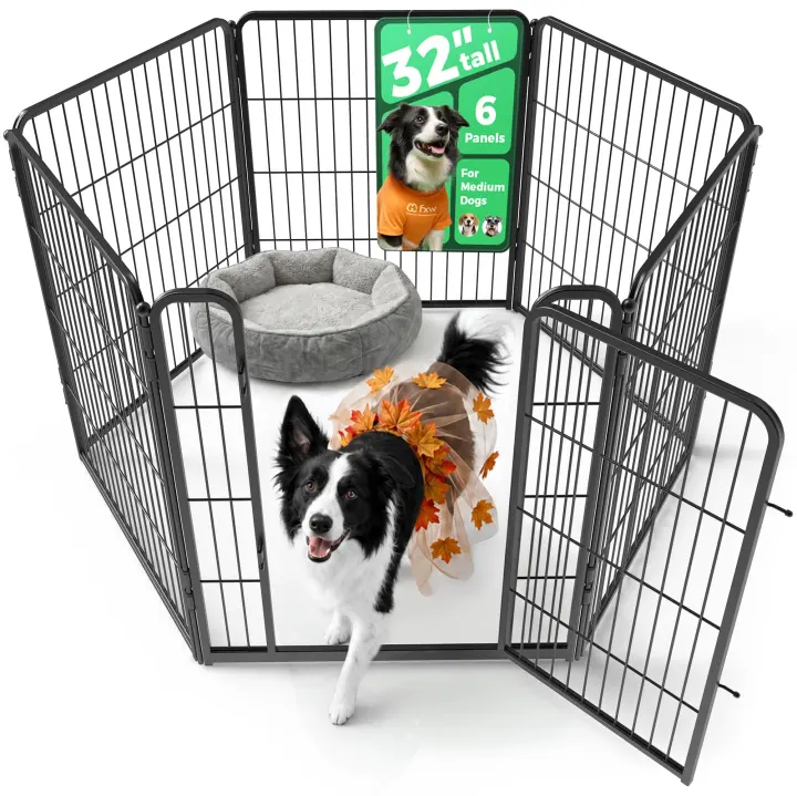 FXW Homeplus 32" Indoor Dog Playpen — 6-Panel Pet Fence