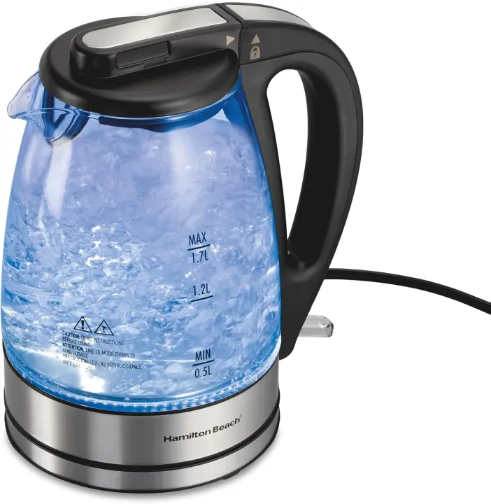 Hamilton Beach Glass Electric Tea Kettle — 1.7 L, 1500W
