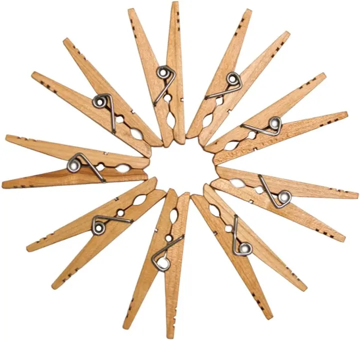 Heavy-Duty Maple Clothespins — Pack of 10