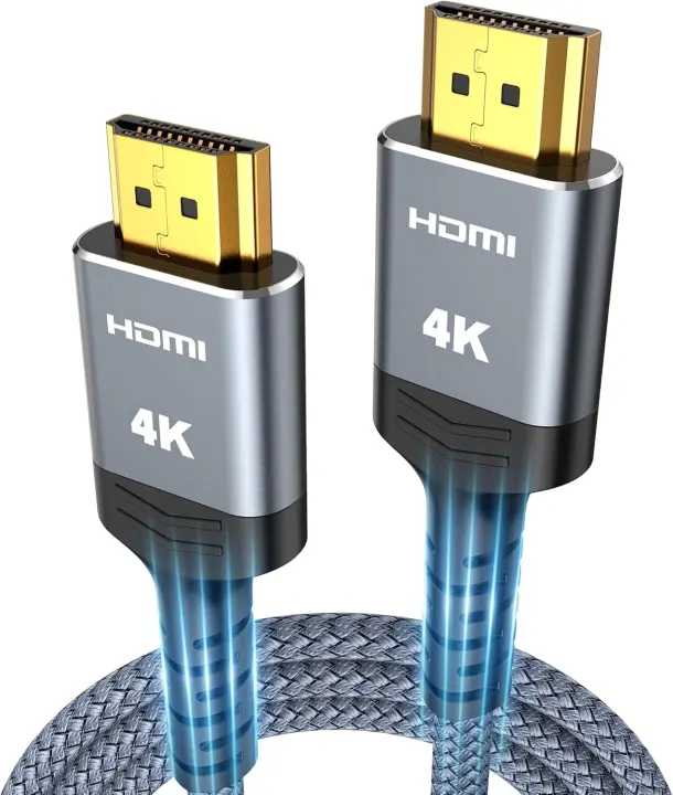 Highwings HDMI Cable — 6.6 ft (HDMI 2.0, 4K@60Hz) Braided High-Speed Cord