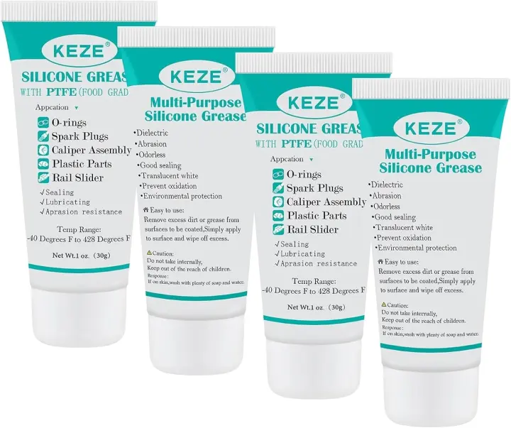 KEZE PTFE Silicone Grease Tube — Food‑Grade Lubricant for O‑Rings & Seals