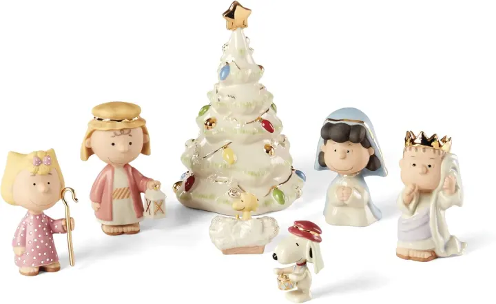 Lenox Peanuts 7-Piece Holiday Nativity Figurine Collection