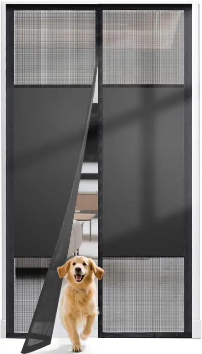 Magnetic Privacy Screen Door (38x81) — PET Mesh with Blackout Panel