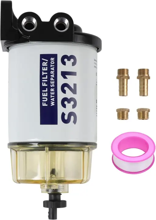 Marine Fuel/Water Separator Filter for Outboard Engines (3/8" Barb × 1/4" NPT)