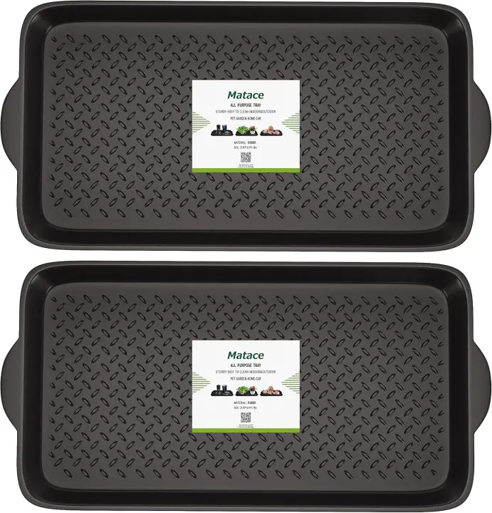 Matace 2-Pack Rubber Boot Tray — Small Shoe Mat 27.95 x 15.74 in