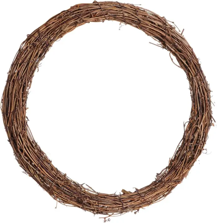 Natural Grapevine Wreath (14 in.) — Handwoven Rustic Door Decor