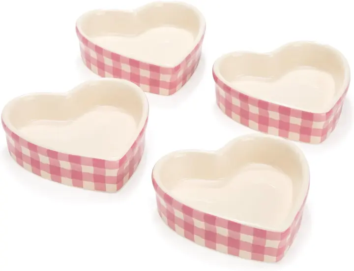 Paris Hilton 4-Piece Heart-Shaped Mini Ramekin Set (Stoneware)