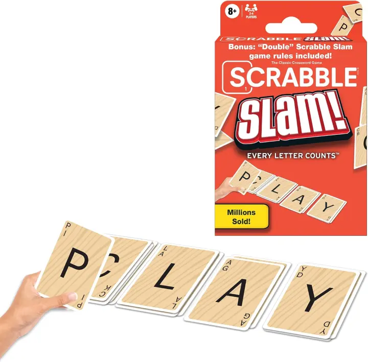 Scrabble Slam! Card Game — Fast-Paced Letter Play (2–4 Players, Ages 8+)