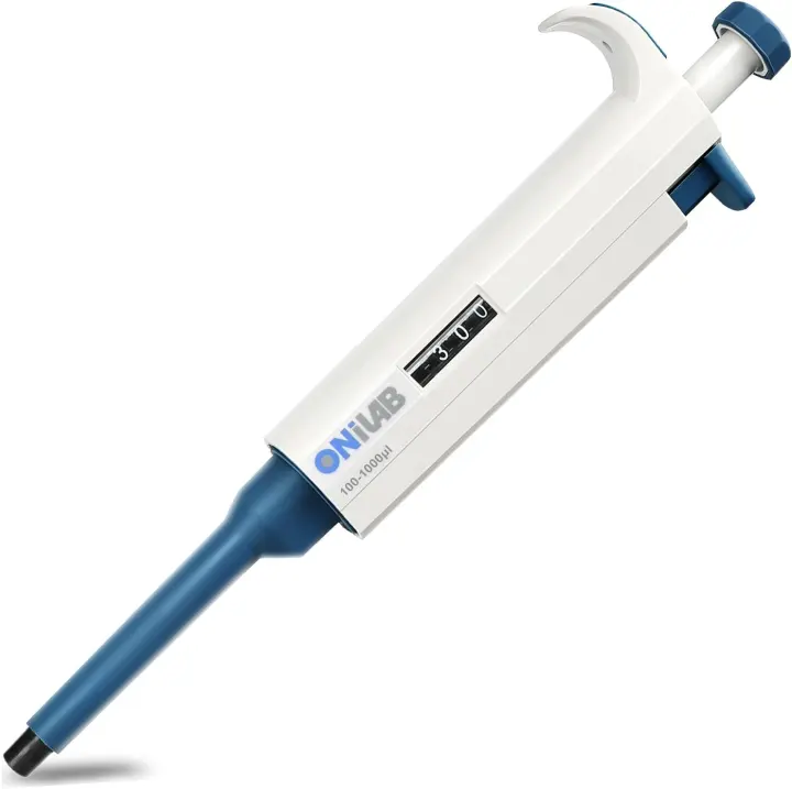 Single-Channel Adjustable Pipettor 100–1000 µL — Ergonomic Micropipette