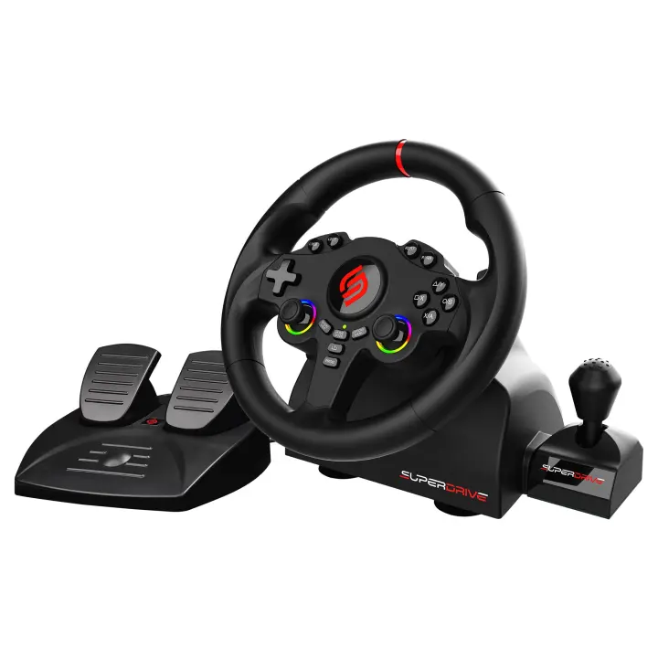 SUBSONIC 220 RSX RGB Gaming Steering Wheel & Pedals
