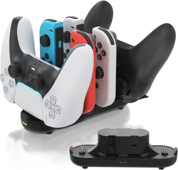 Switch Controller Charging Dock — Joy‑Con & Pro/PS5 Charger Station