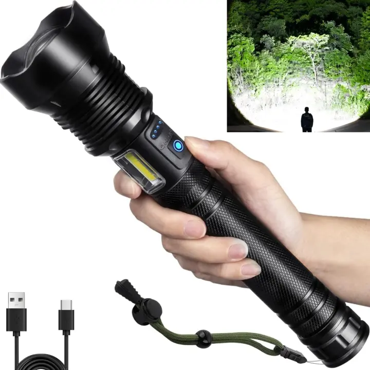 taoquwe 99,000-Lumen Rechargeable LED Flashlight — Waterproof Handheld