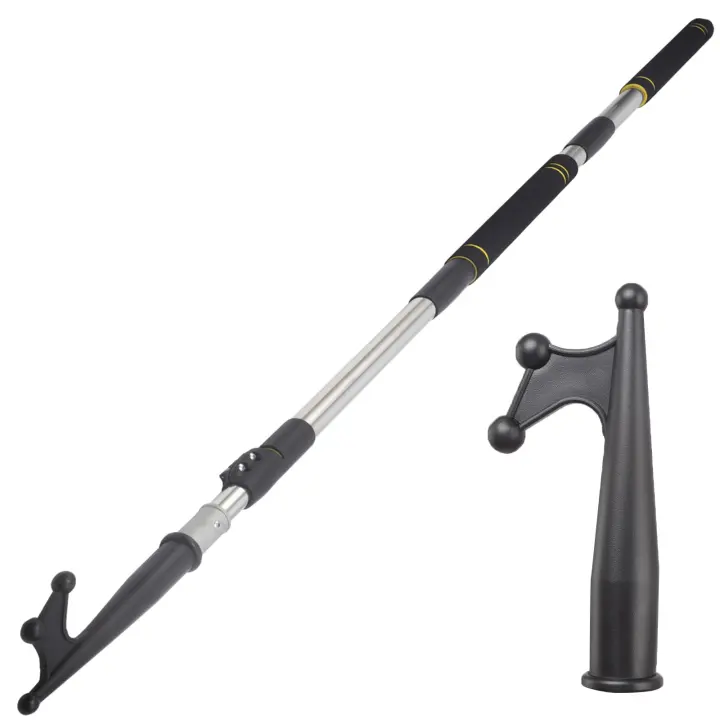 Telescoping Stainless Steel Boat Hook Pole — Adjustable Docking Tool
