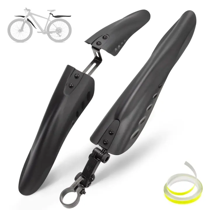 Universal Adjustable Bike Fender Set (22/24/26/27.5) with 26ft Reflective Tape