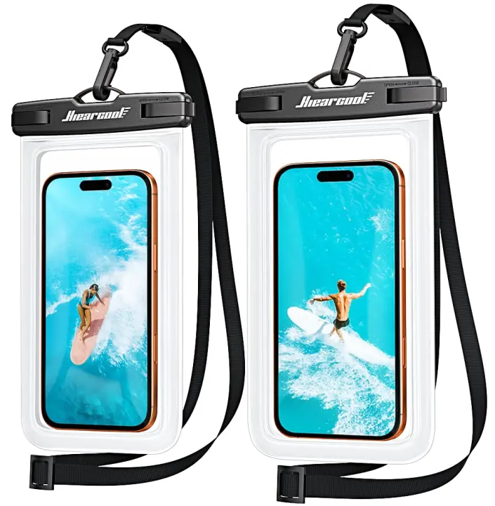 Waterproof Phone Pouch 2-Pack — IPX8 Clear Touchscreen Case