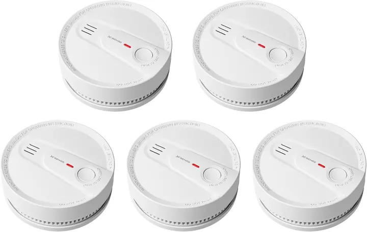 X-Sense Photoelectric Smoke Detector — 10-Year Battery, 5-Pack