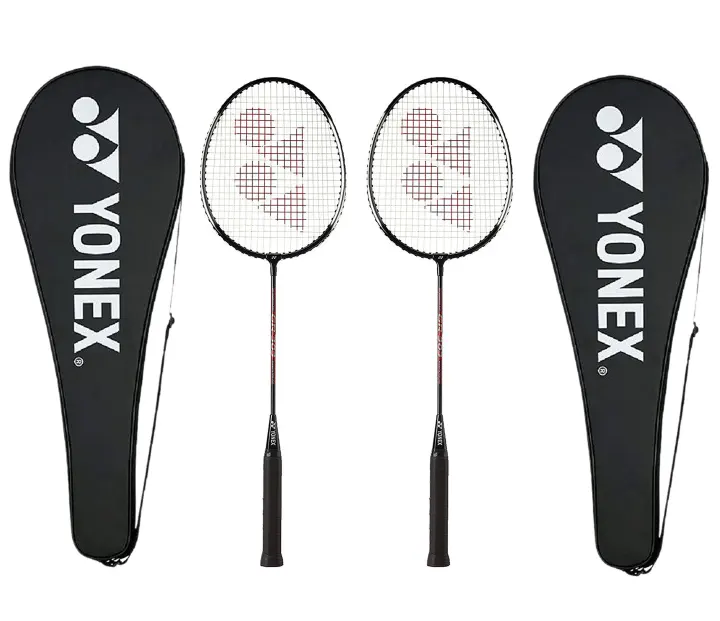 Yonex GR 303 Badminton Racquet Combo — Pair with Cover (Black)
